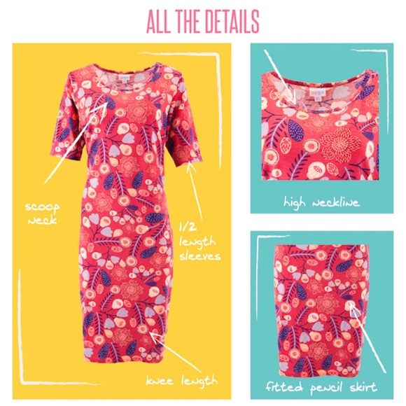 Elegant Rainbow Julia LuLaRoe Dress - Picture 5 of 8